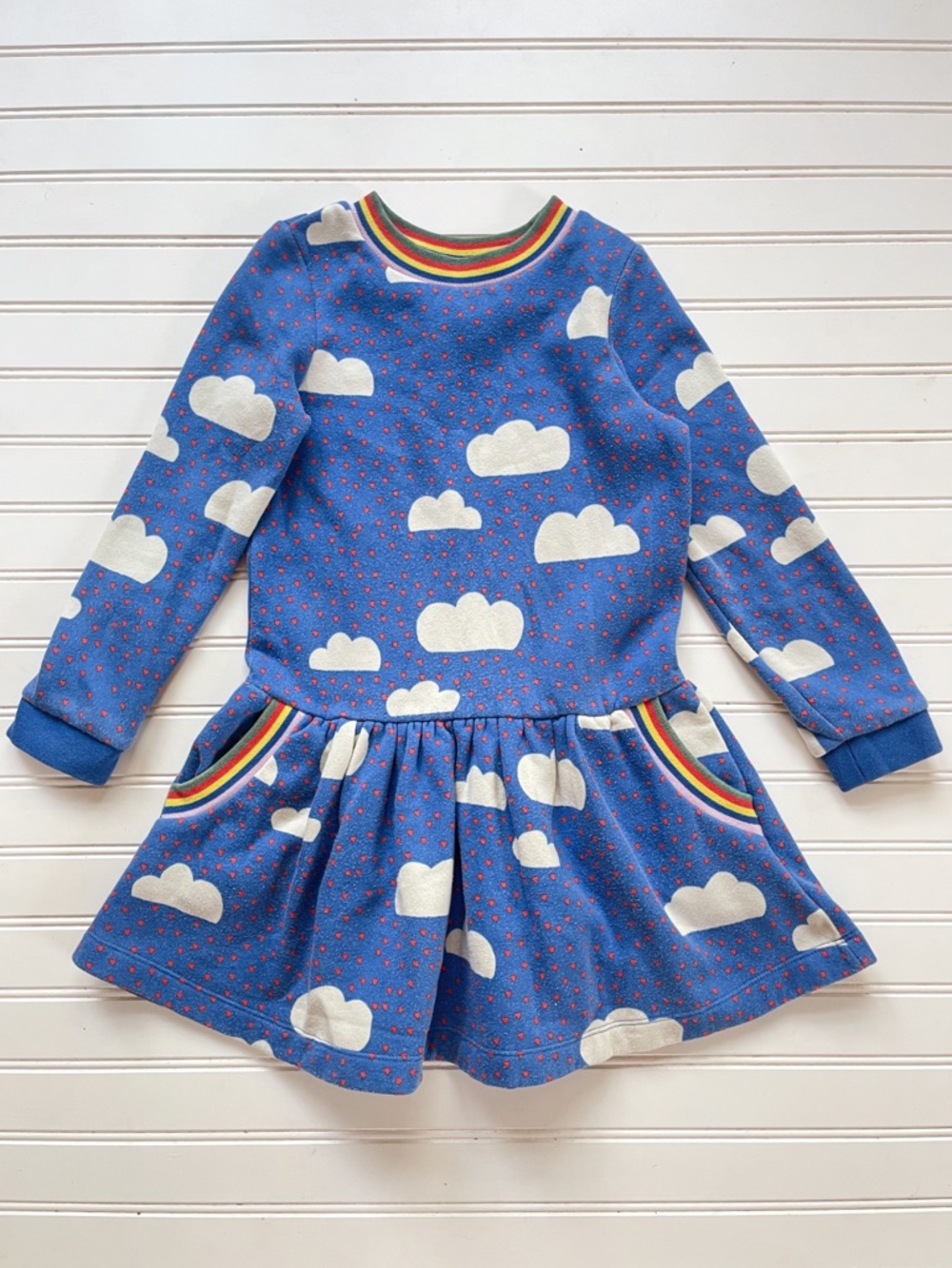 MINI BODEN VGUC Cloud Sweatshirt Twirl Dress